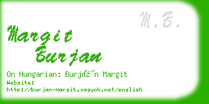 margit burjan business card